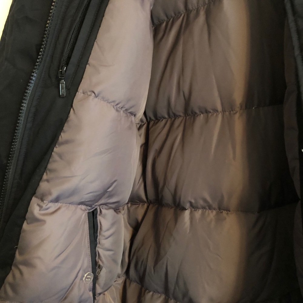 Men’s Lands End Down Parka Black many pockets! - Picture 5 of 8